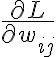 \frac{\partial L}{\partial
w_{ij}}